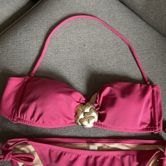 Victoria Secret Mauve Bikini with Gold Flower - Picture 4 of 11